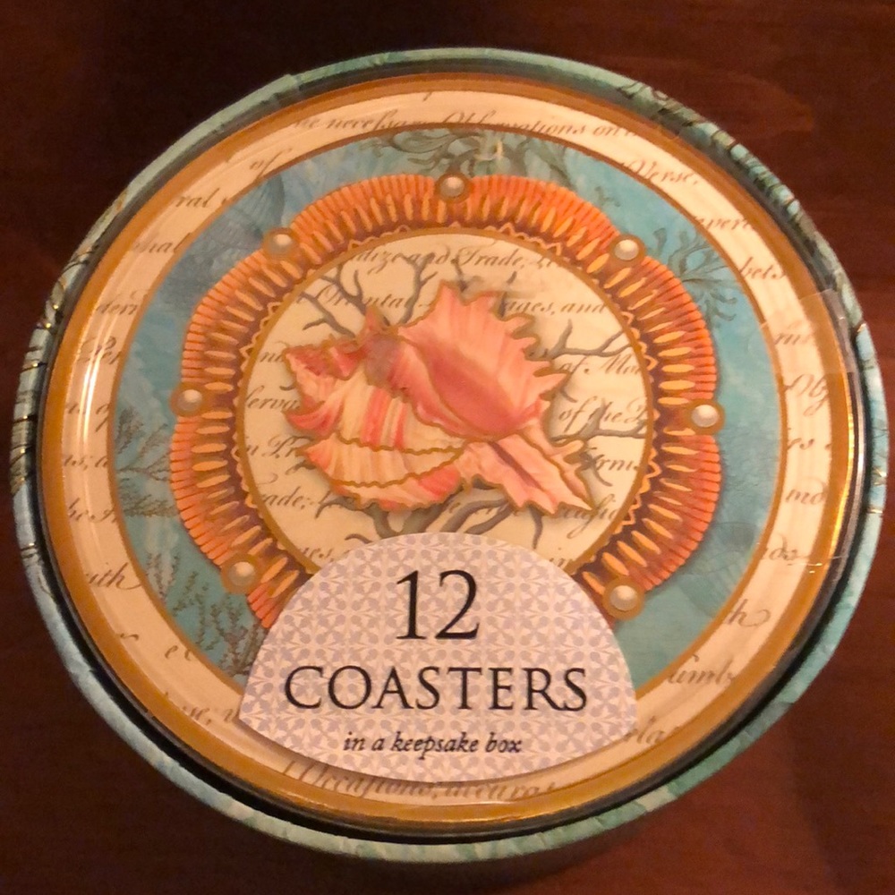 12 Coaster Set In Beautiful Box - Picture 2 of 4
